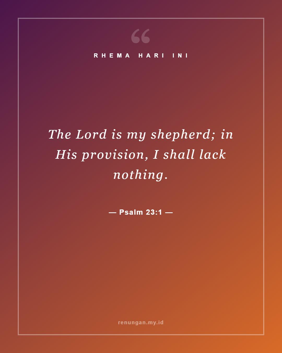 Psalm 23:1