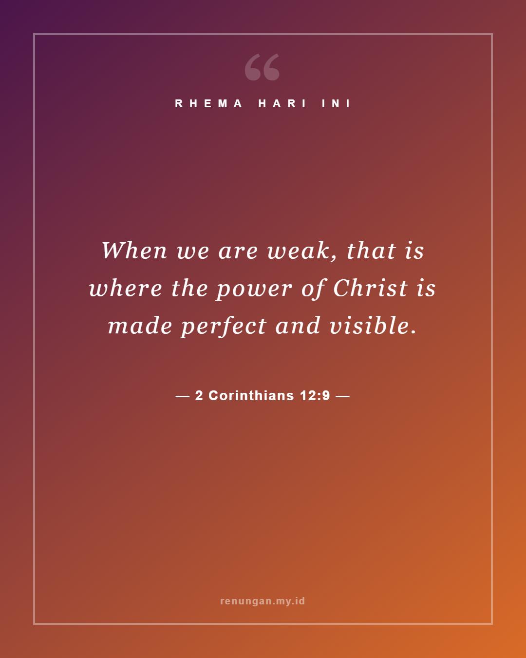 2 Corinthians 12:9
