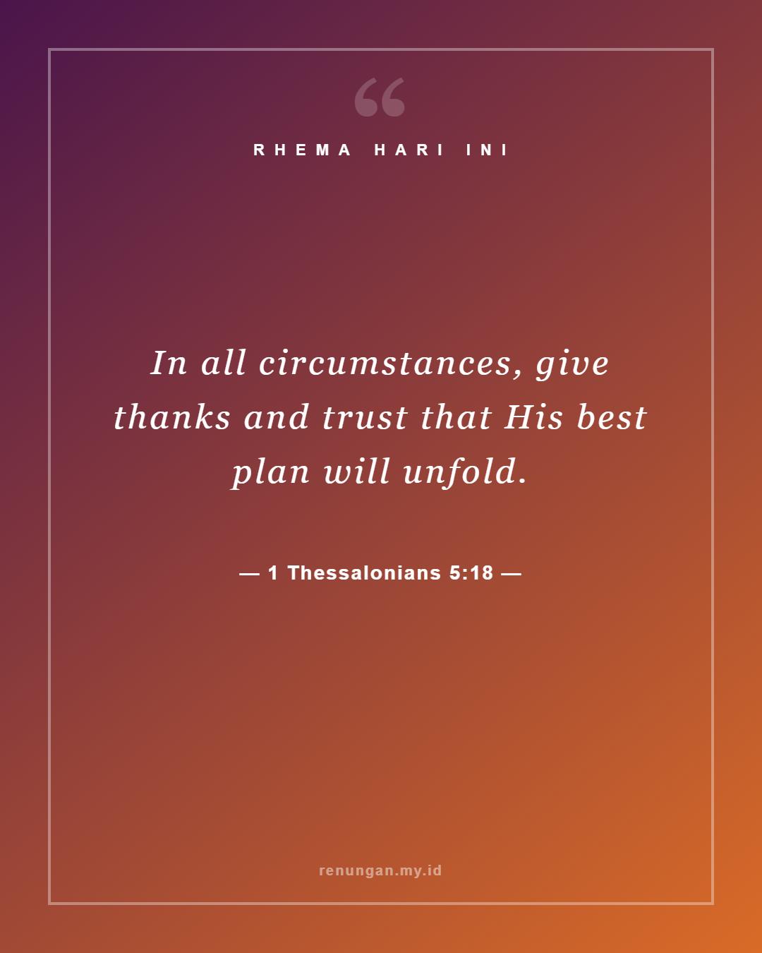 1 Thessalonians 5:18