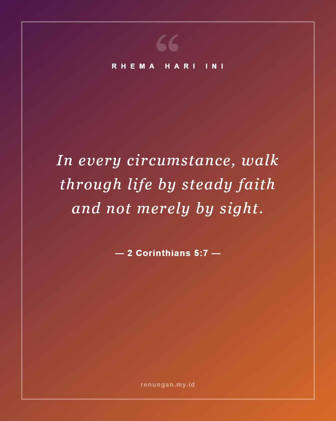 2 Corinthians 5:7
