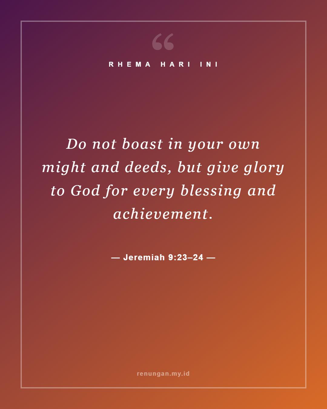 Jeremiah 9:23–24