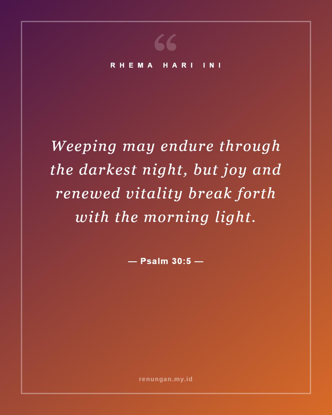 Psalm 30:5