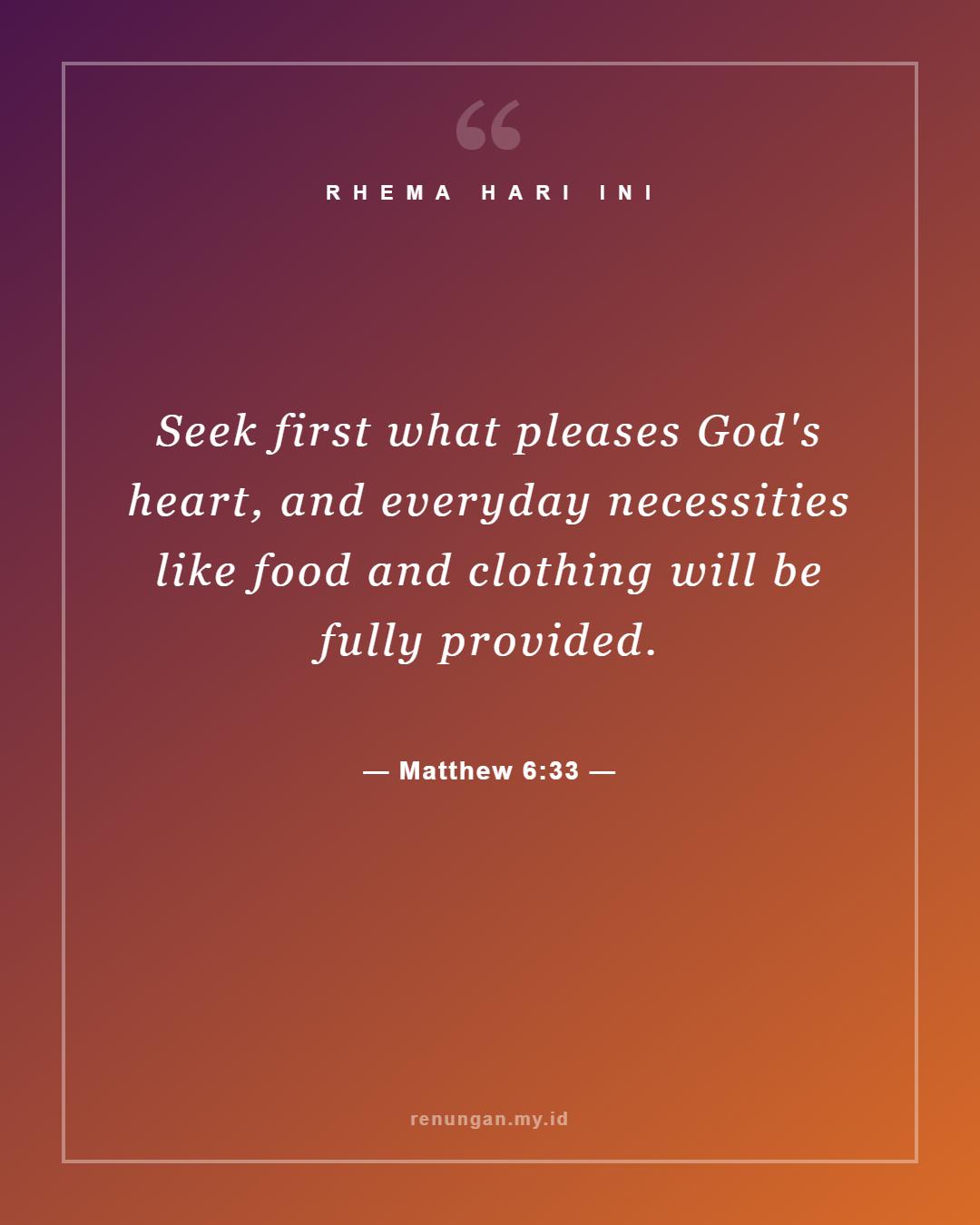 Matthew 6:33