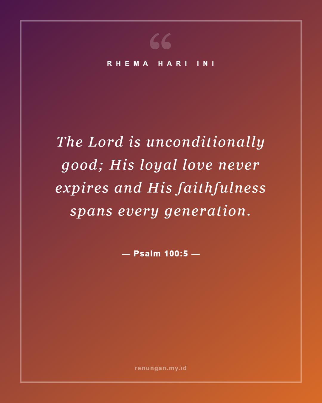 Psalm 100:5