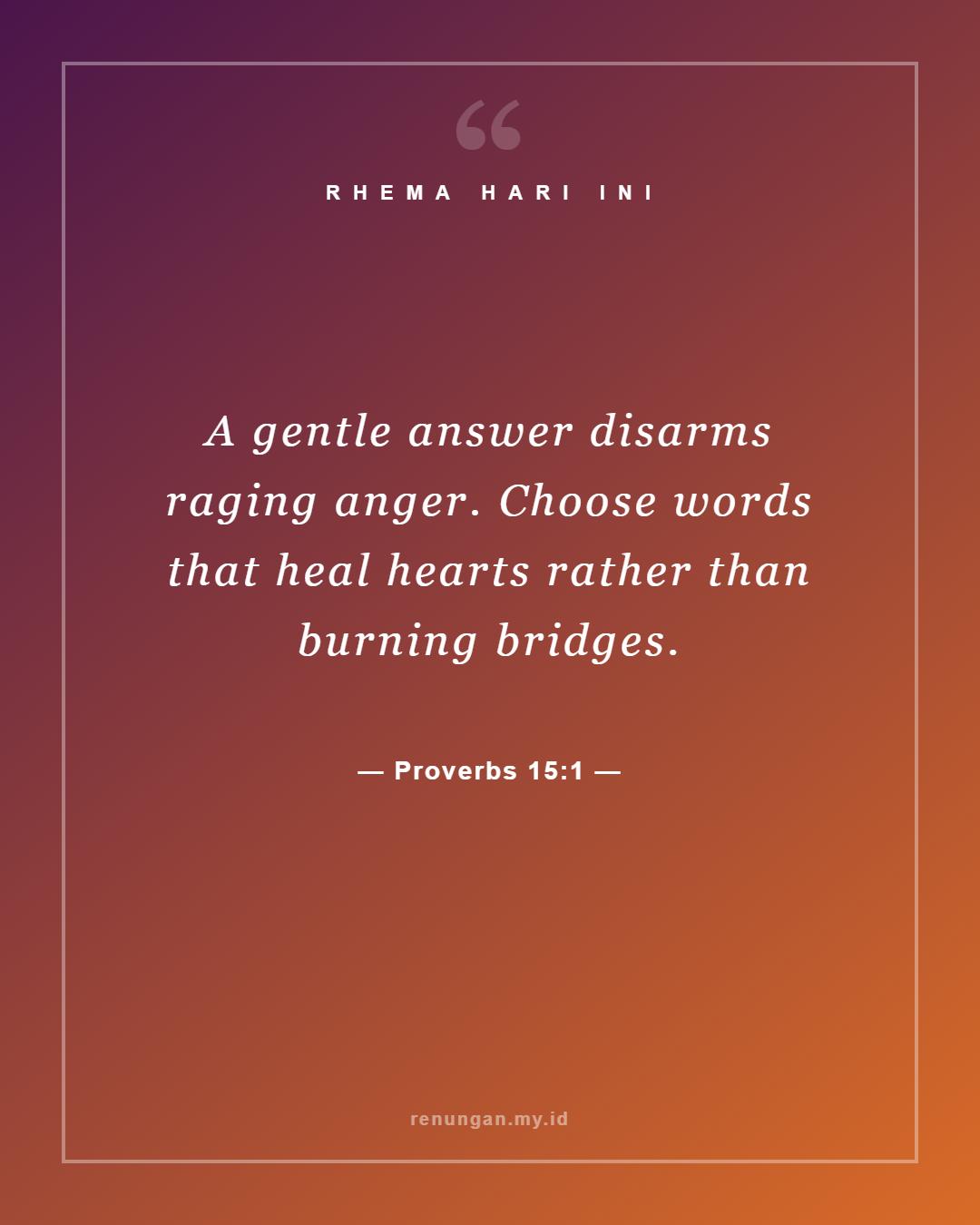 Proverbs 15:1