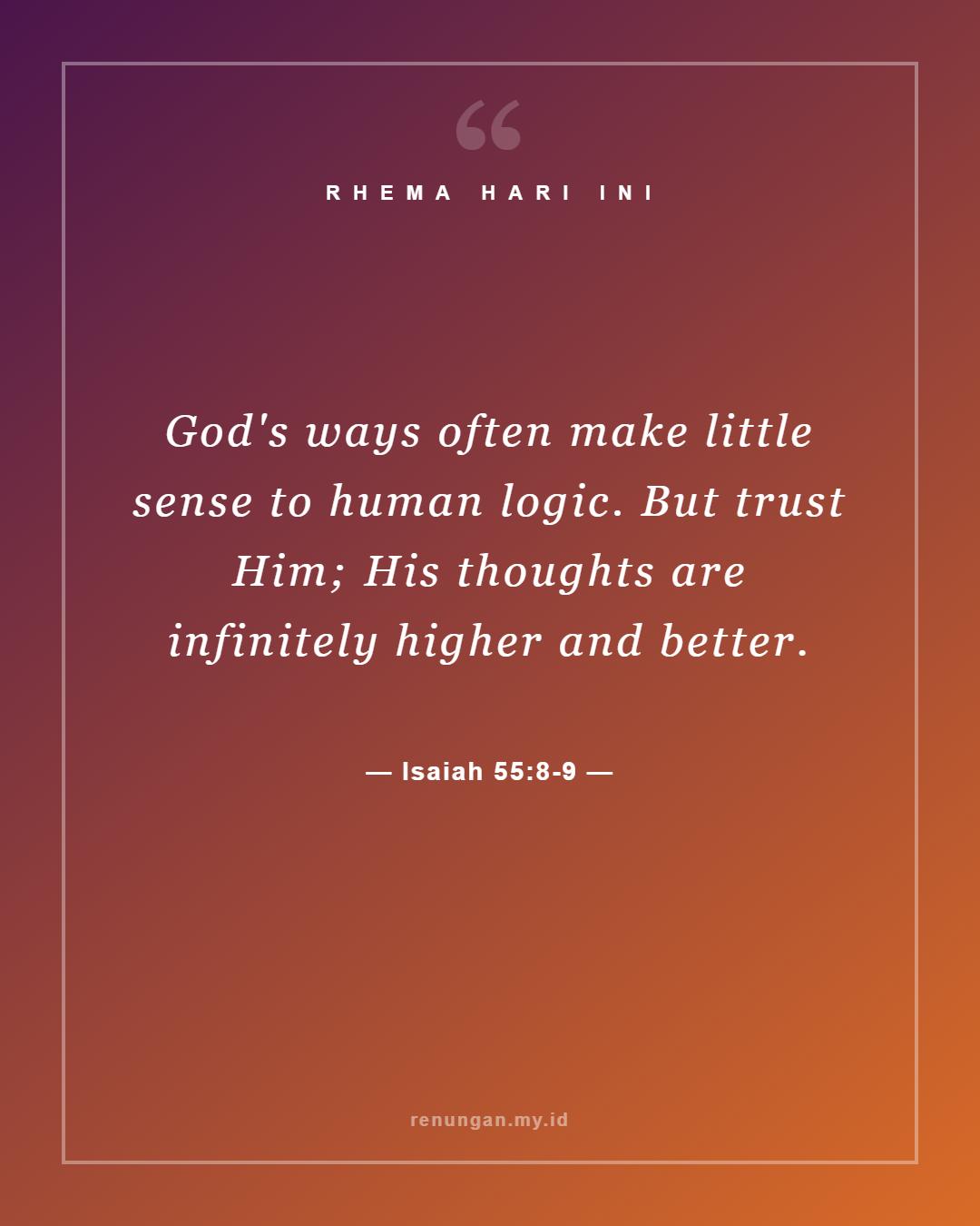 Isaiah 55:8-9