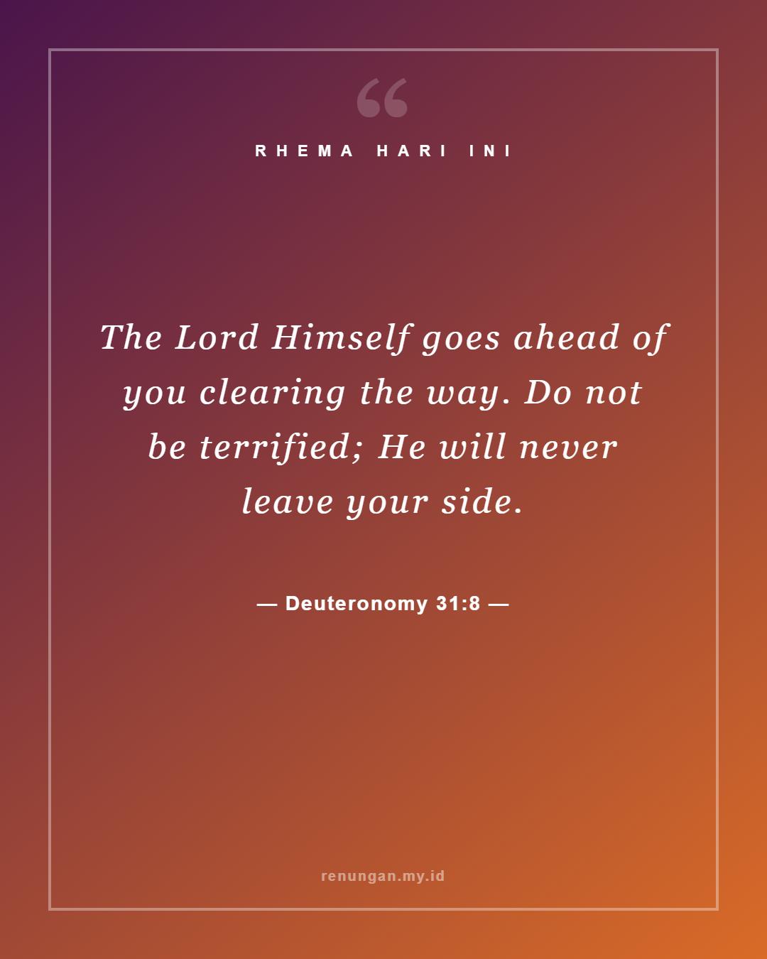 Deuteronomy 31:8