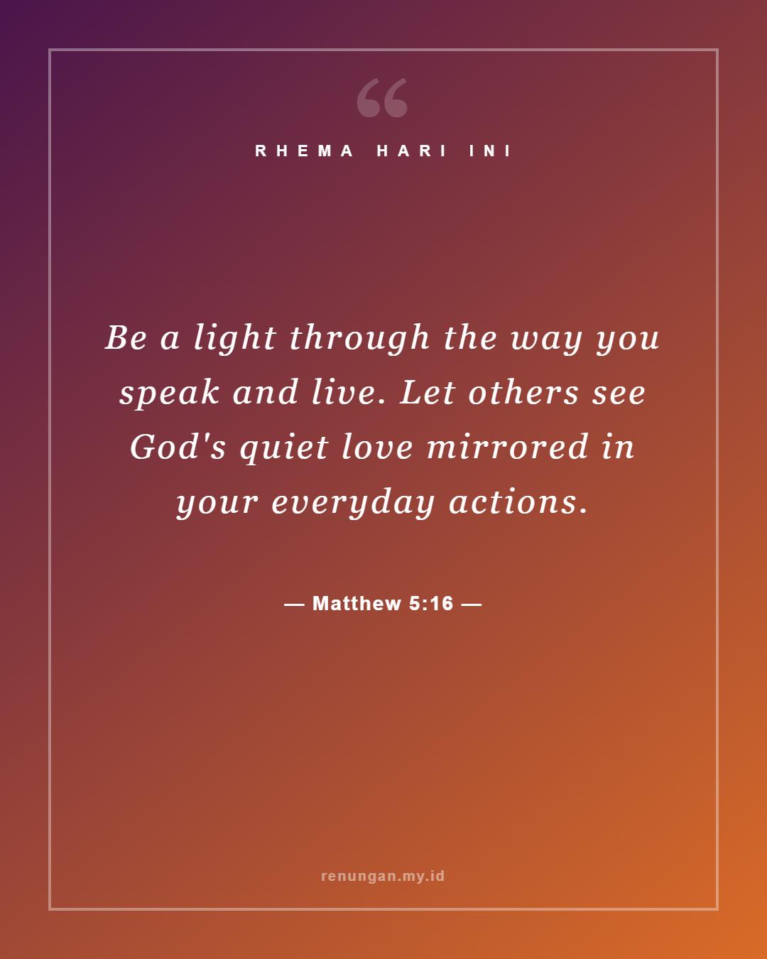 Matthew 5:16