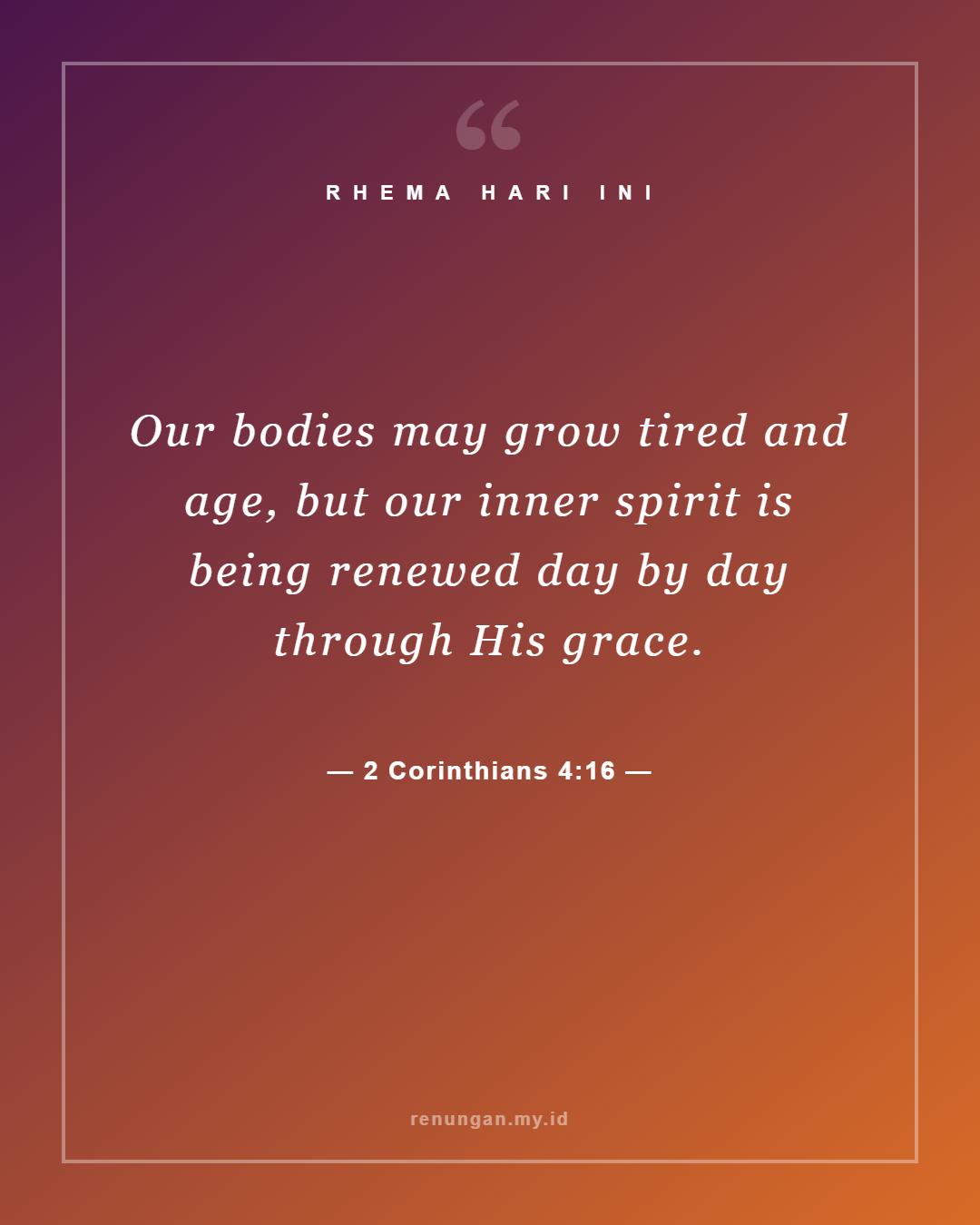 2 Corinthians 4:16