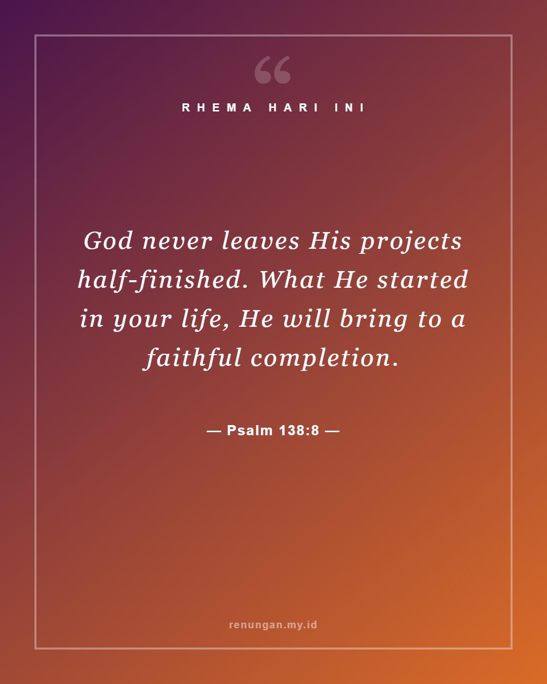 Psalm 138:8