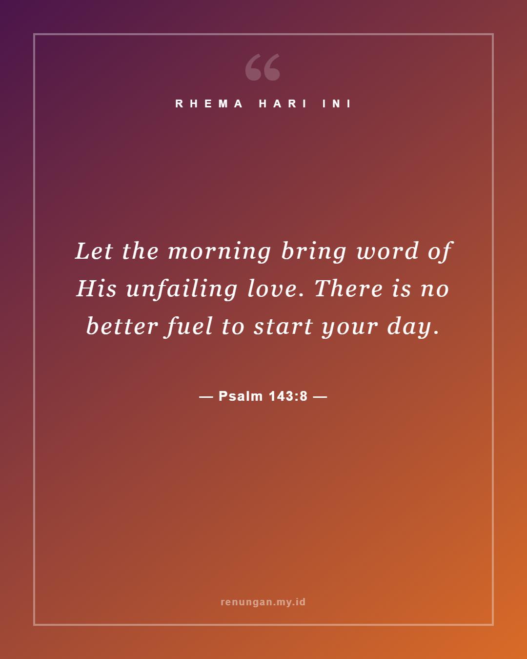 Psalm 143:8