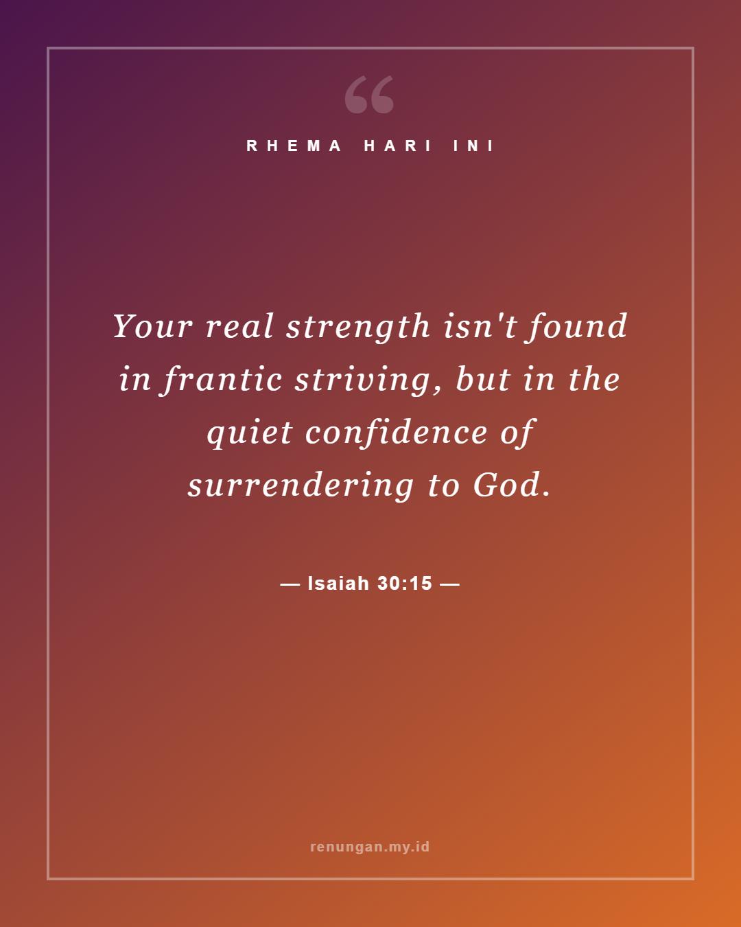 Isaiah 30:15