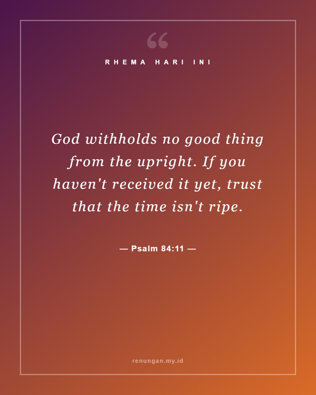 Psalm 84:11