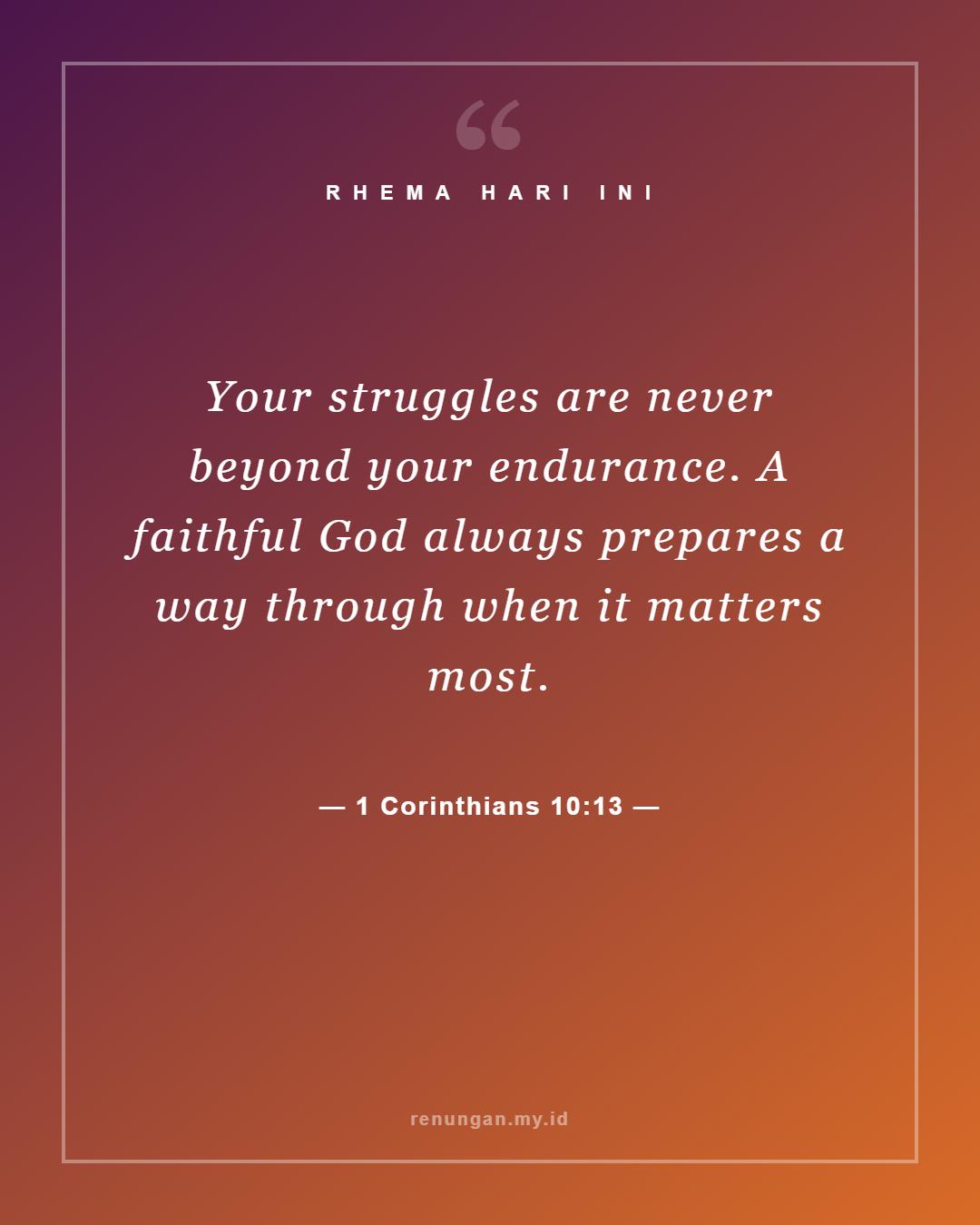 1 Corinthians 10:13