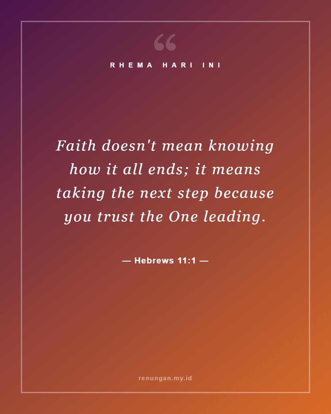 Hebrews 11:1