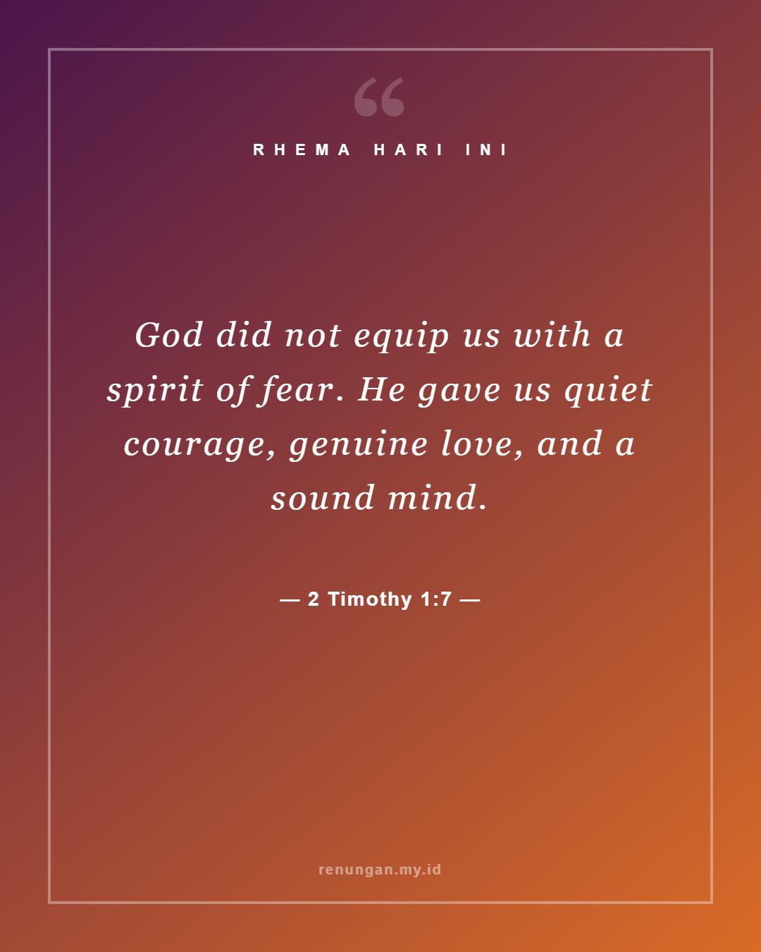 2 Timothy 1:7