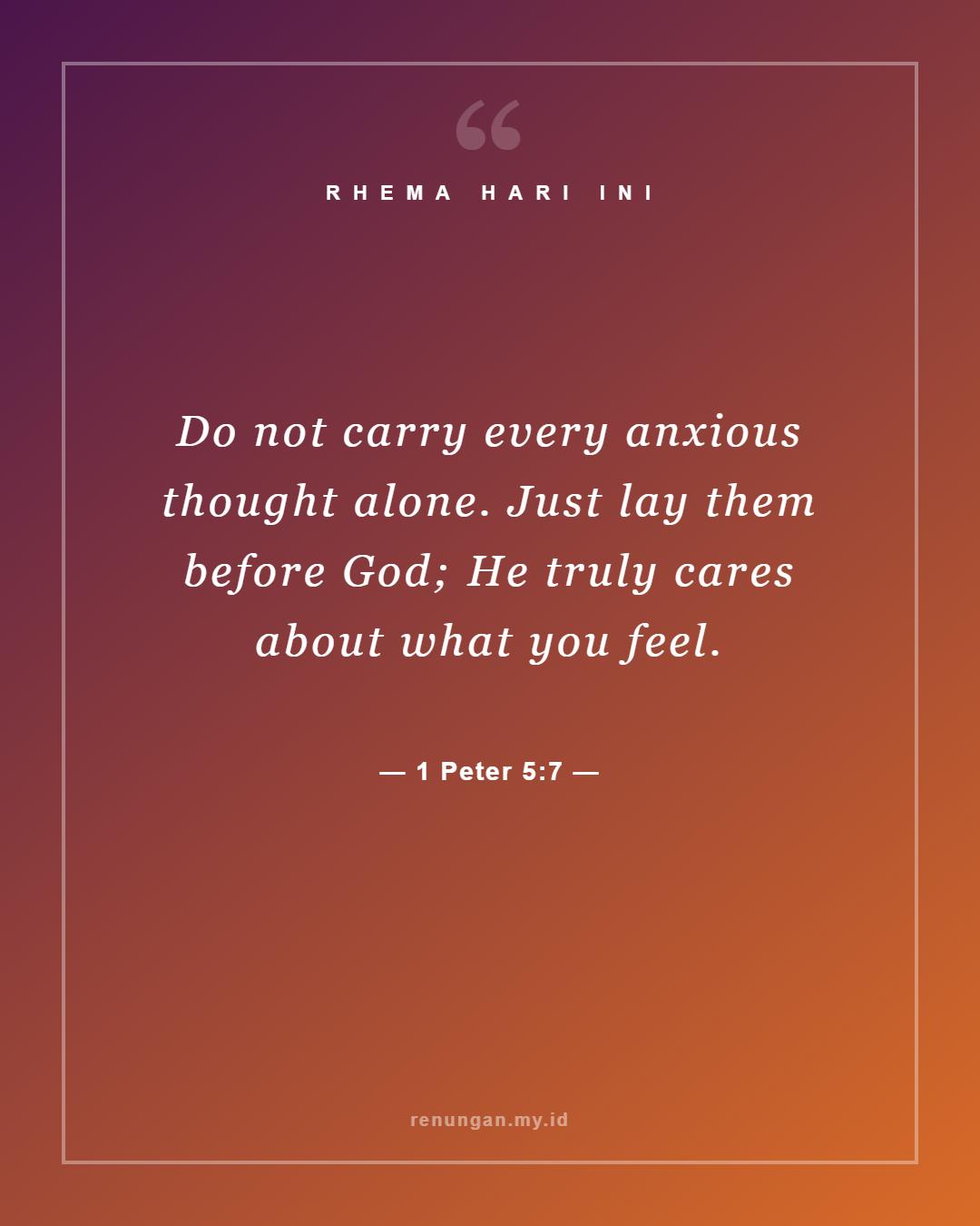 1 Peter 5:7