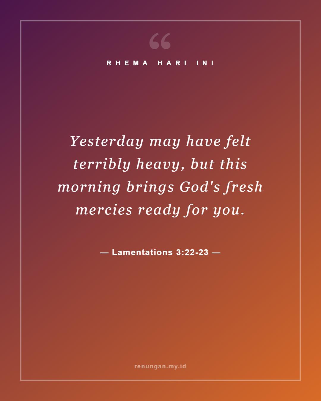 Lamentations 3:22-23