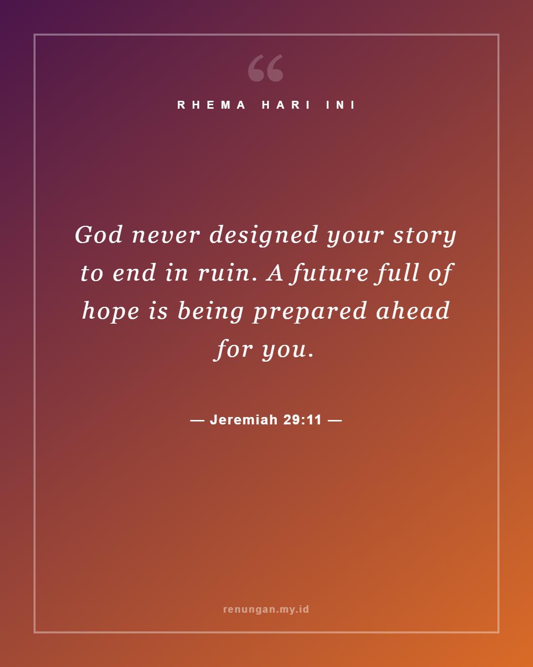 Jeremiah 29:11