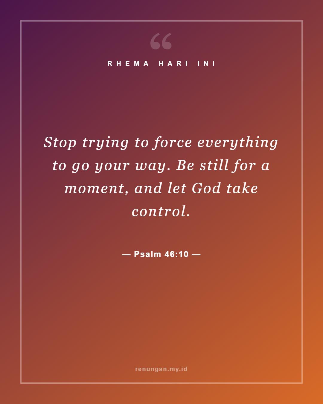 Psalm 46:10