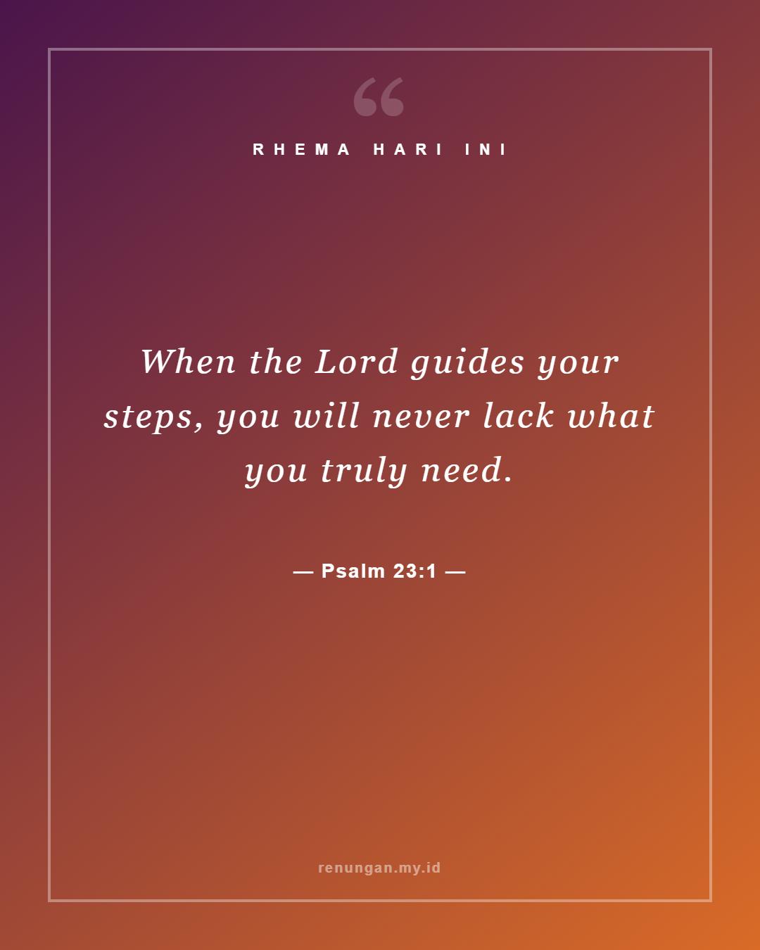 Psalm 23:1