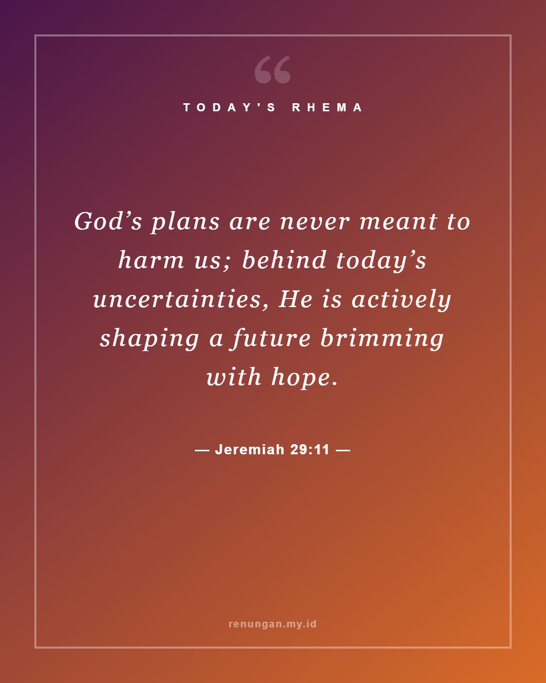 Jeremiah 29:11