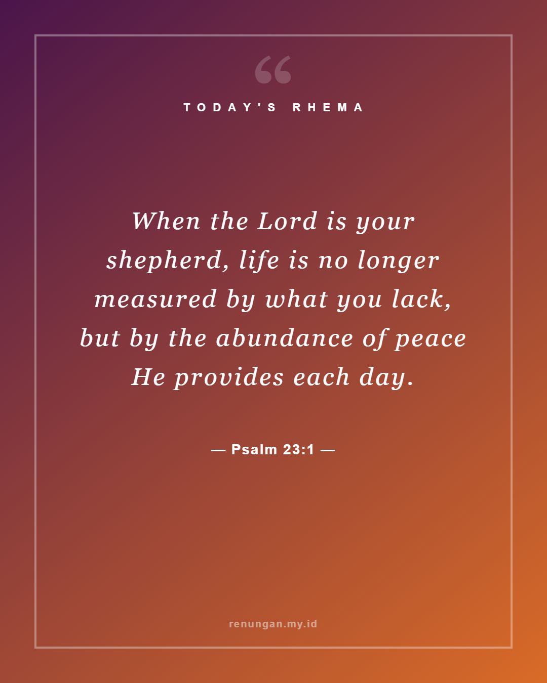Psalm 23:1