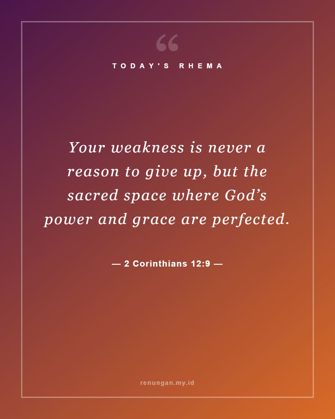 2 Corinthians 12:9