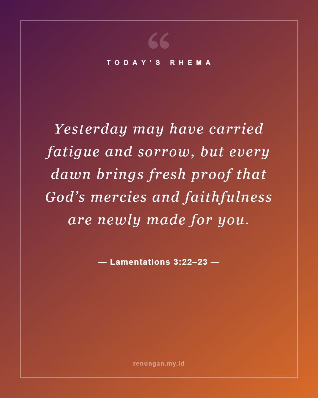 Lamentations 3:22–23
