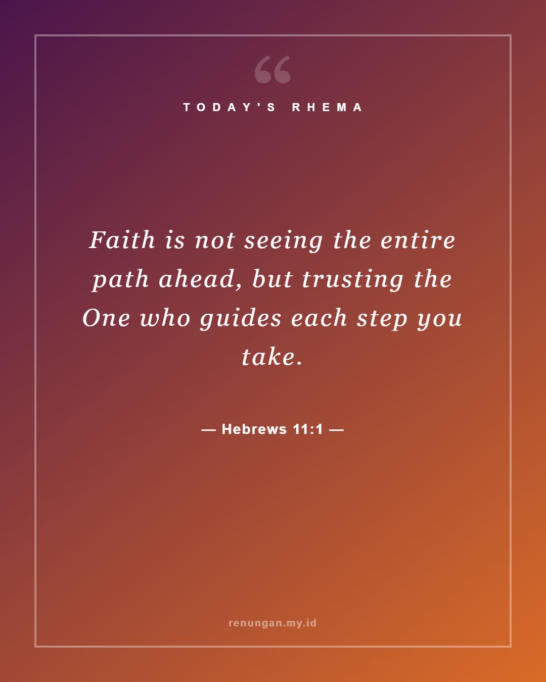 Hebrews 11:1