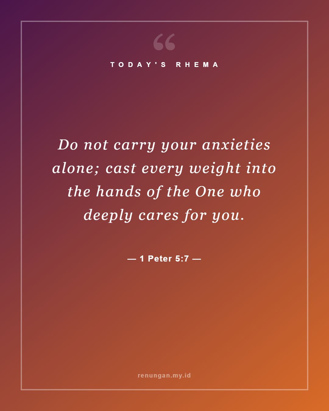 1 Peter 5:7