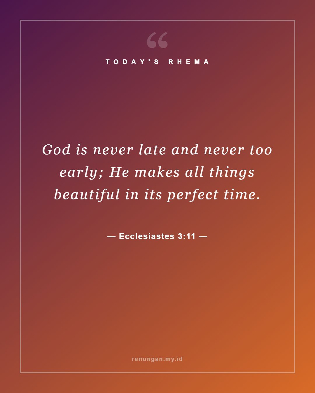 Ecclesiastes 3:11
