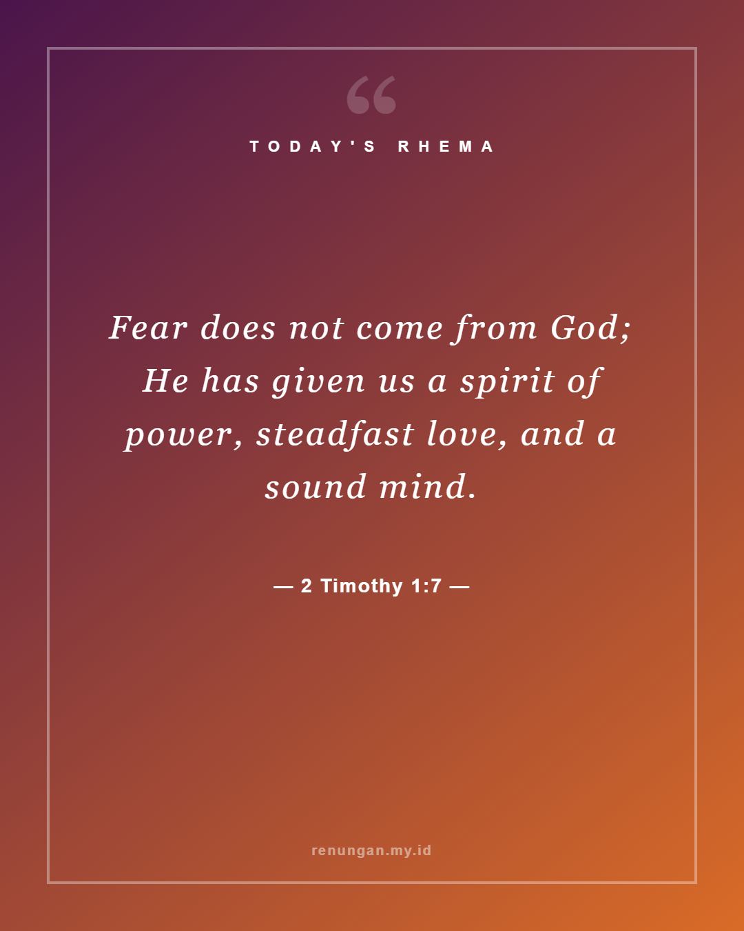 2 Timothy 1:7