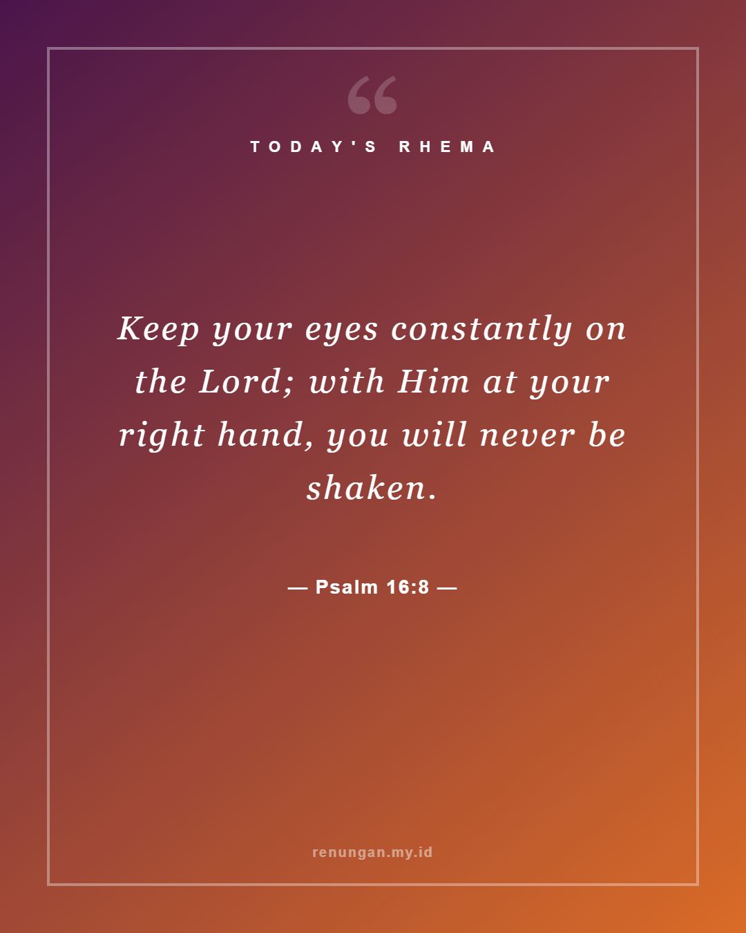Psalm 16:8