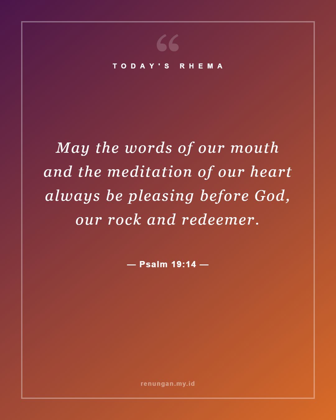 Psalm 19:14