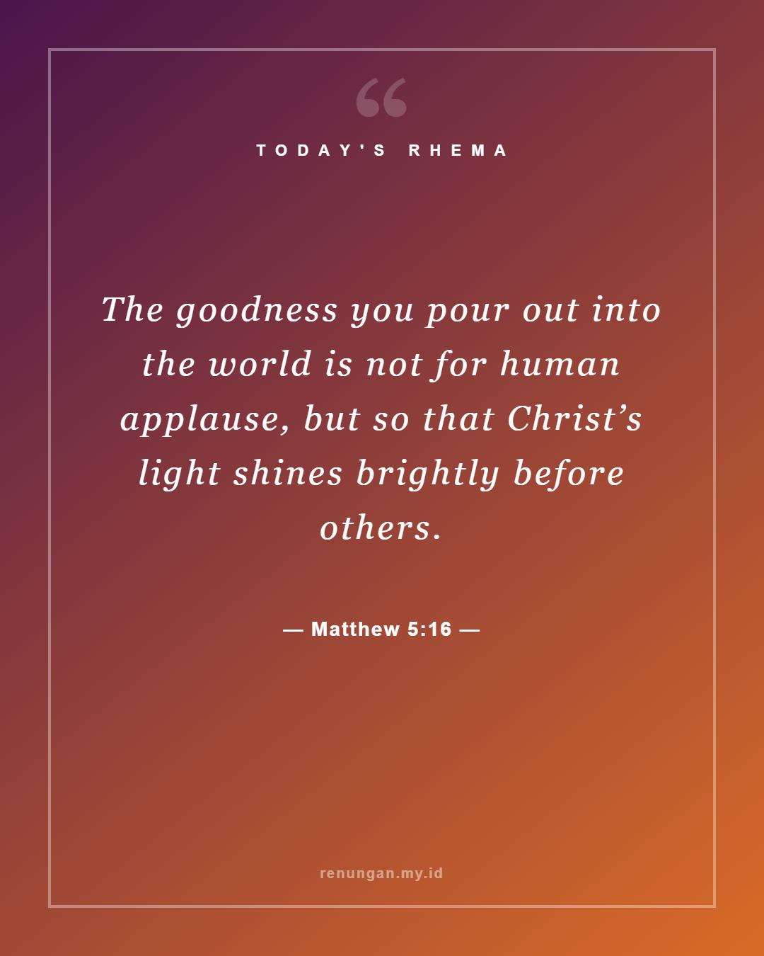 Matthew 5:16