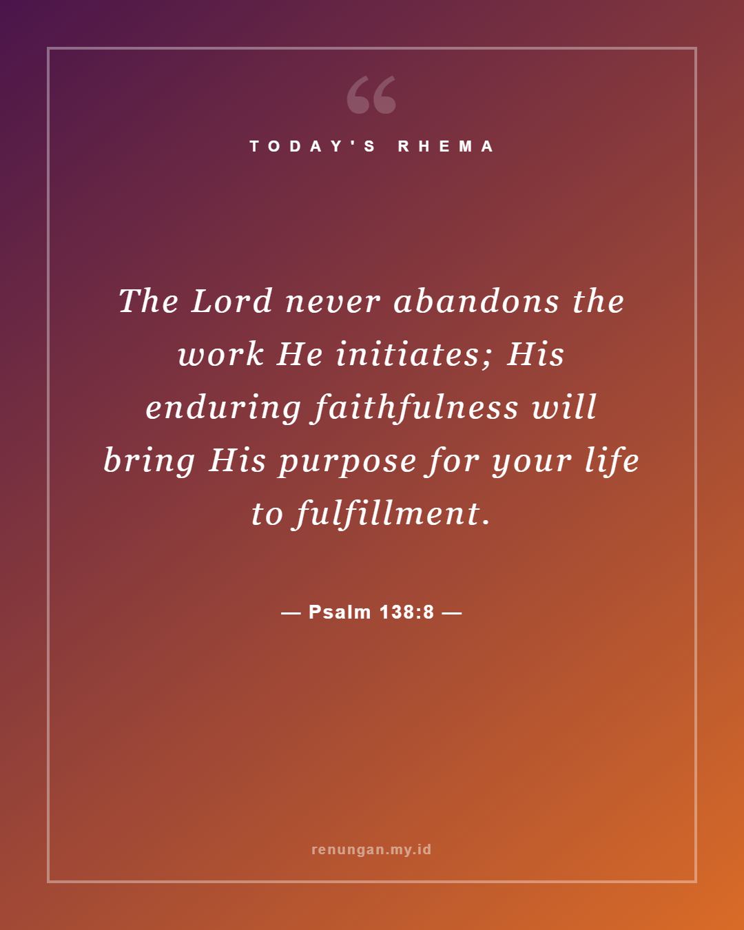 Psalm 138:8