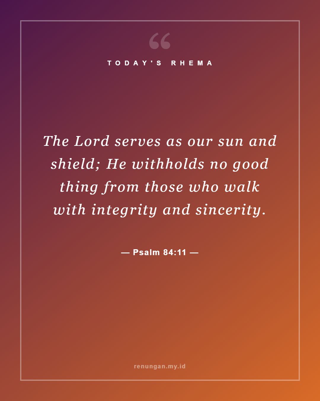 Psalm 84:11