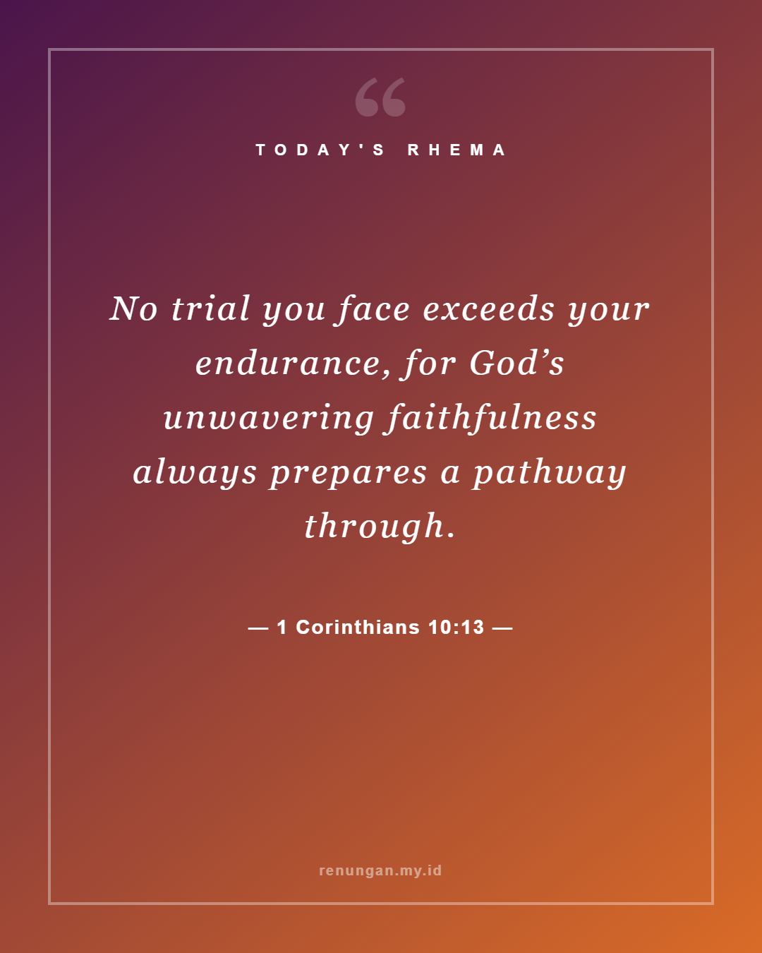 1 Corinthians 10:13