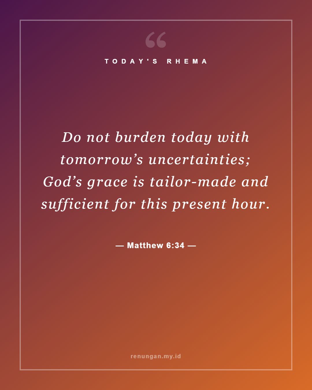 Matthew 6:34