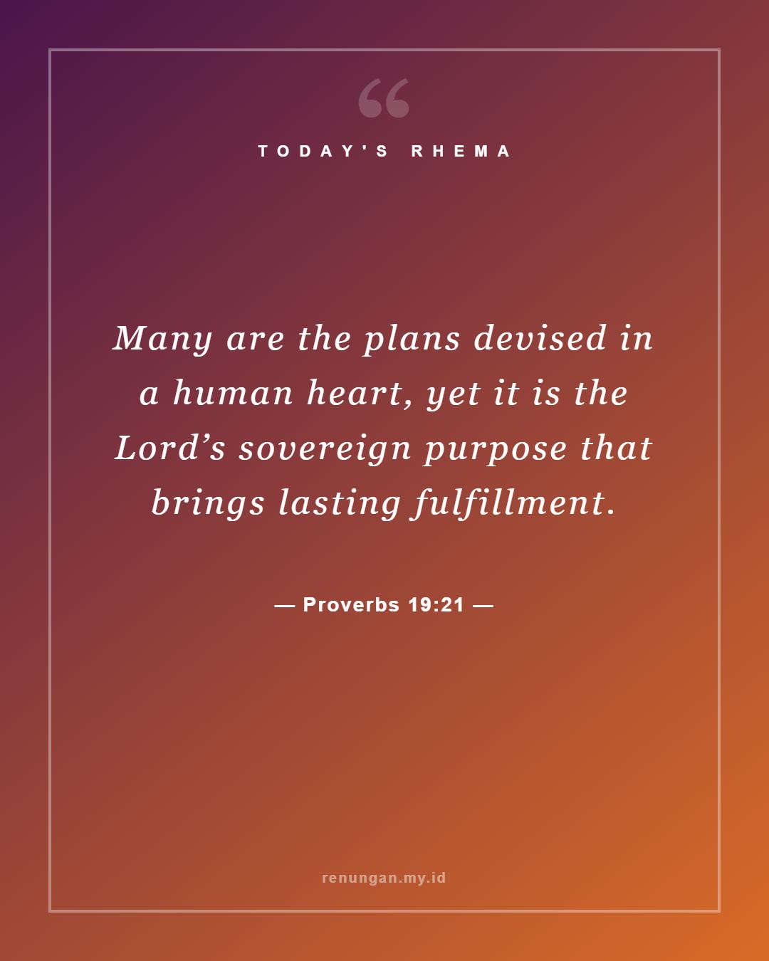 Proverbs 19:21