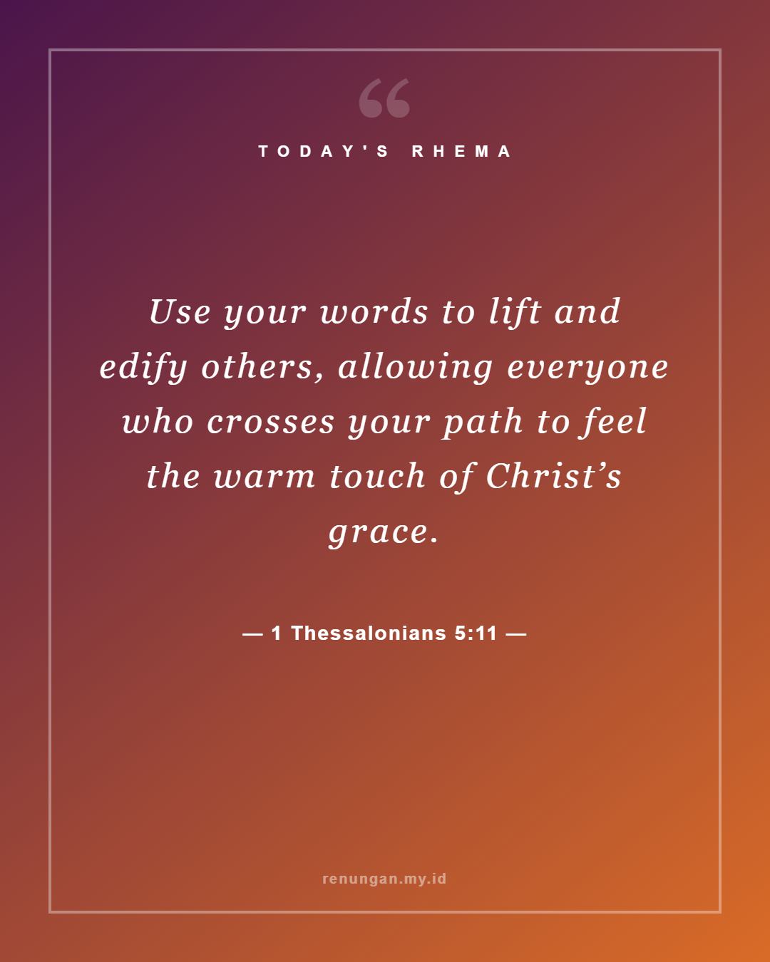 1 Thessalonians 5:11