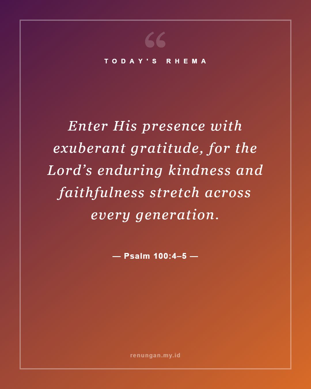 Psalm 100:4–5
