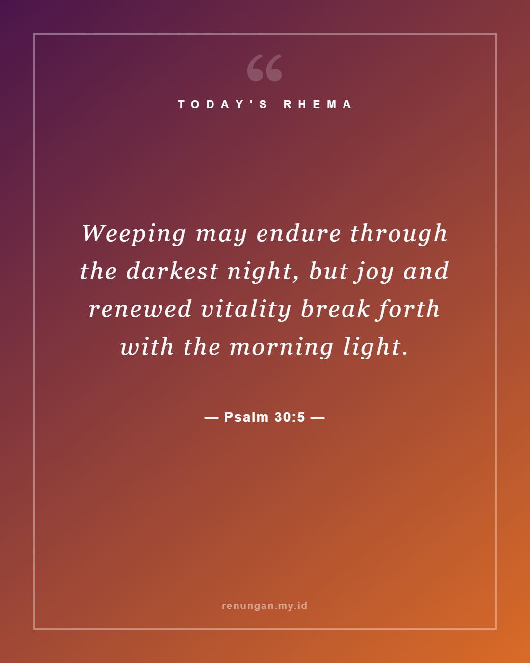 Psalm 30:5