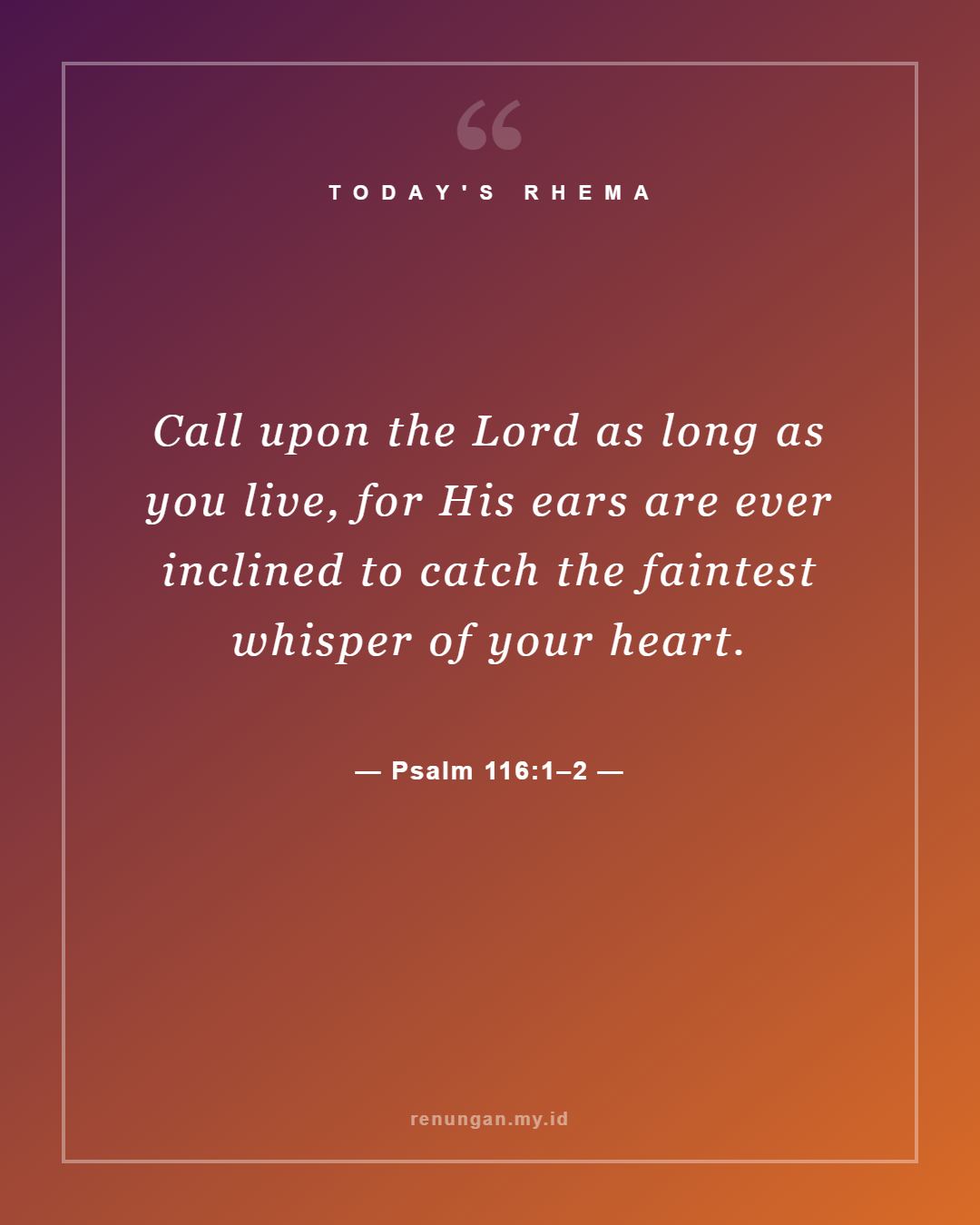 Psalm 116:1–2