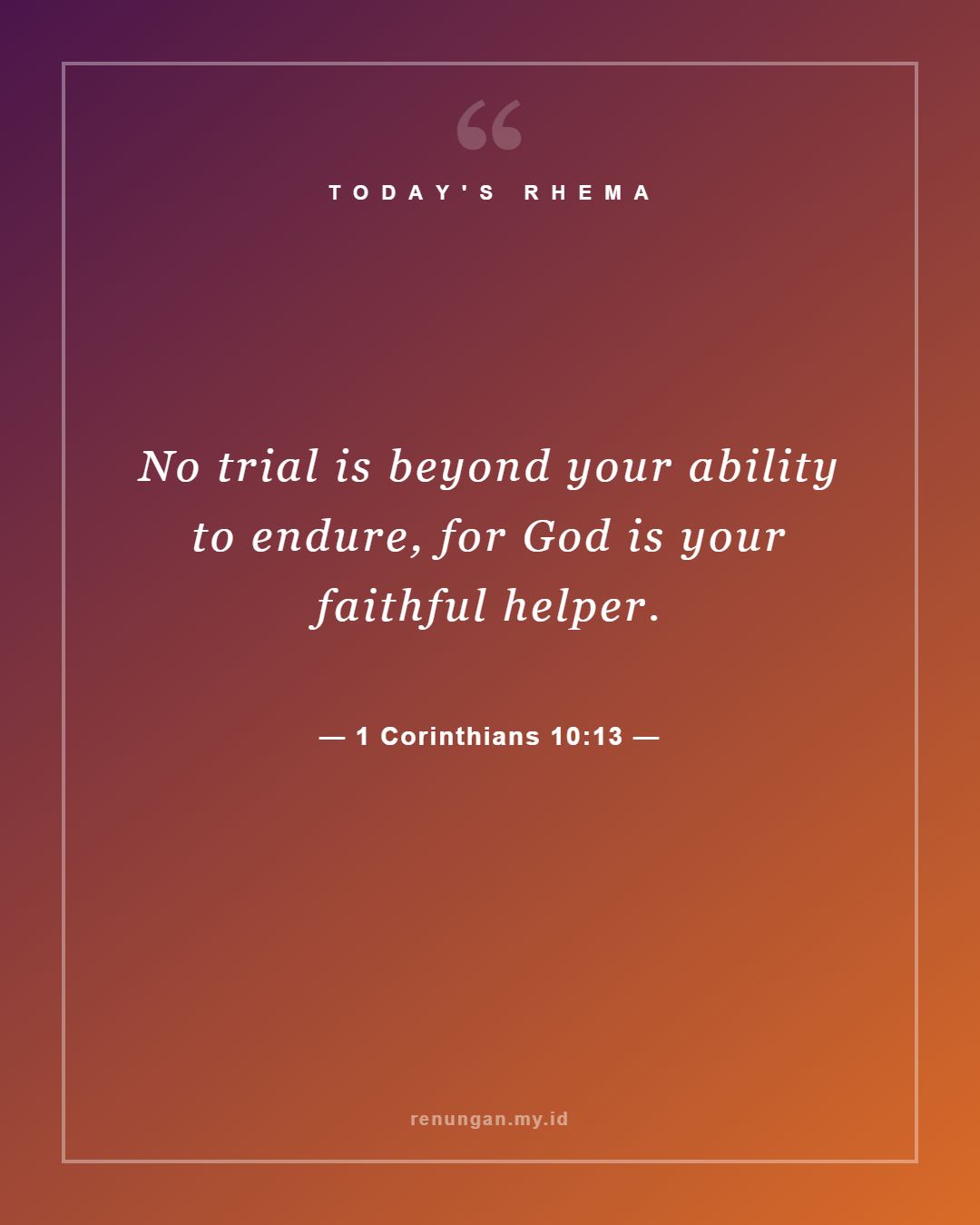 1 Corinthians 10:13