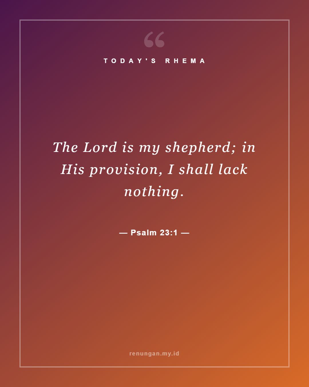 Psalm 23:1