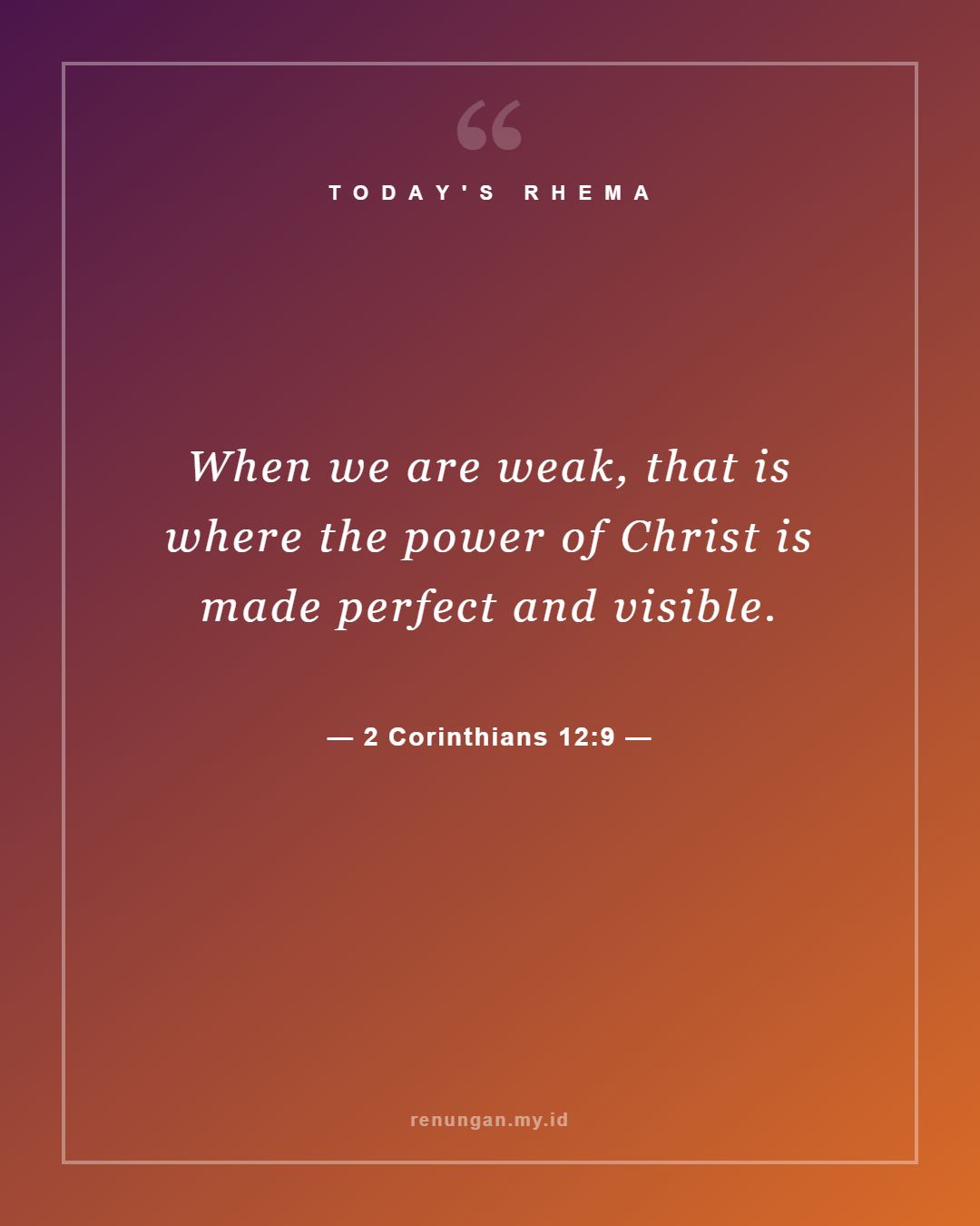 2 Corinthians 12:9