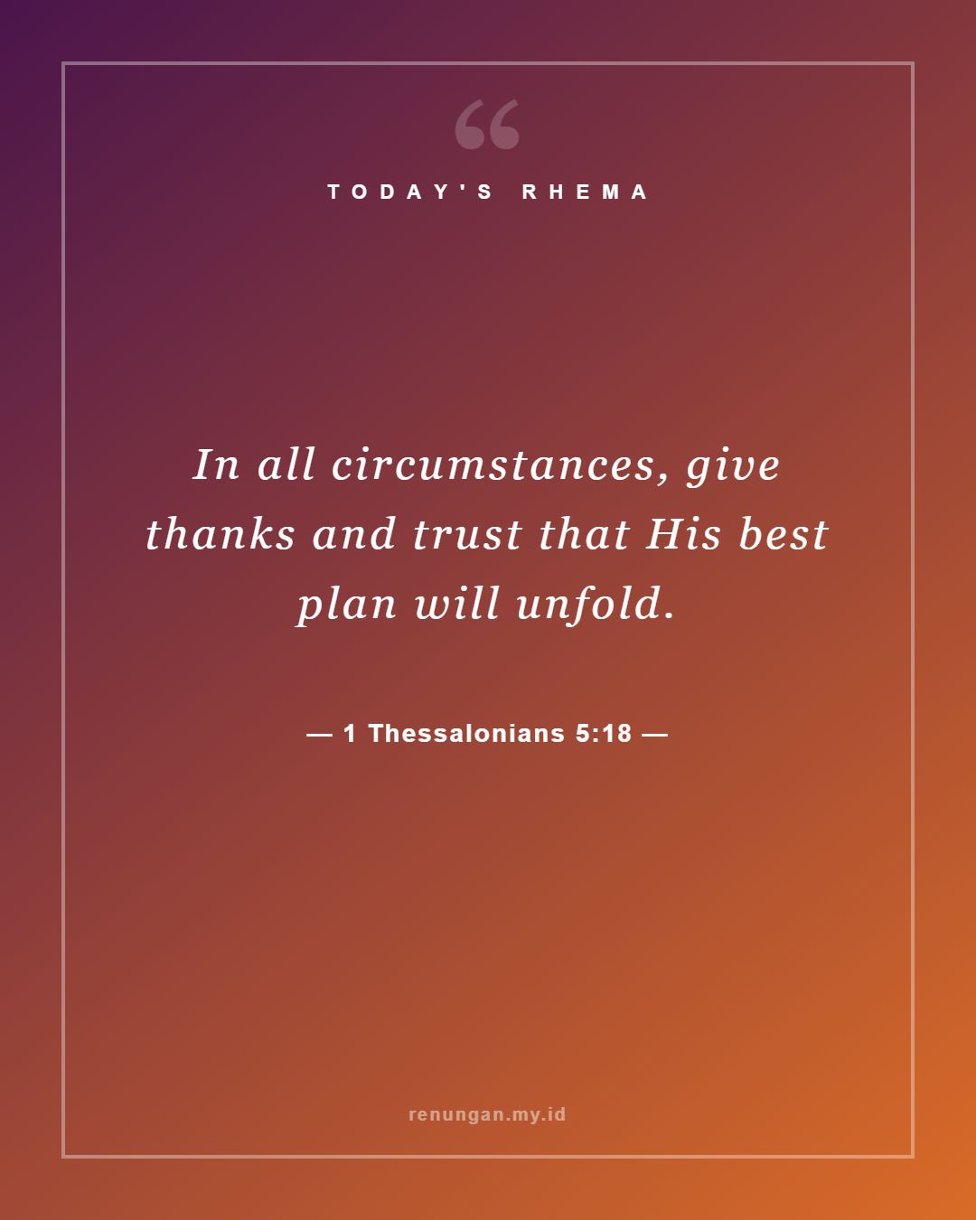 1 Thessalonians 5:18