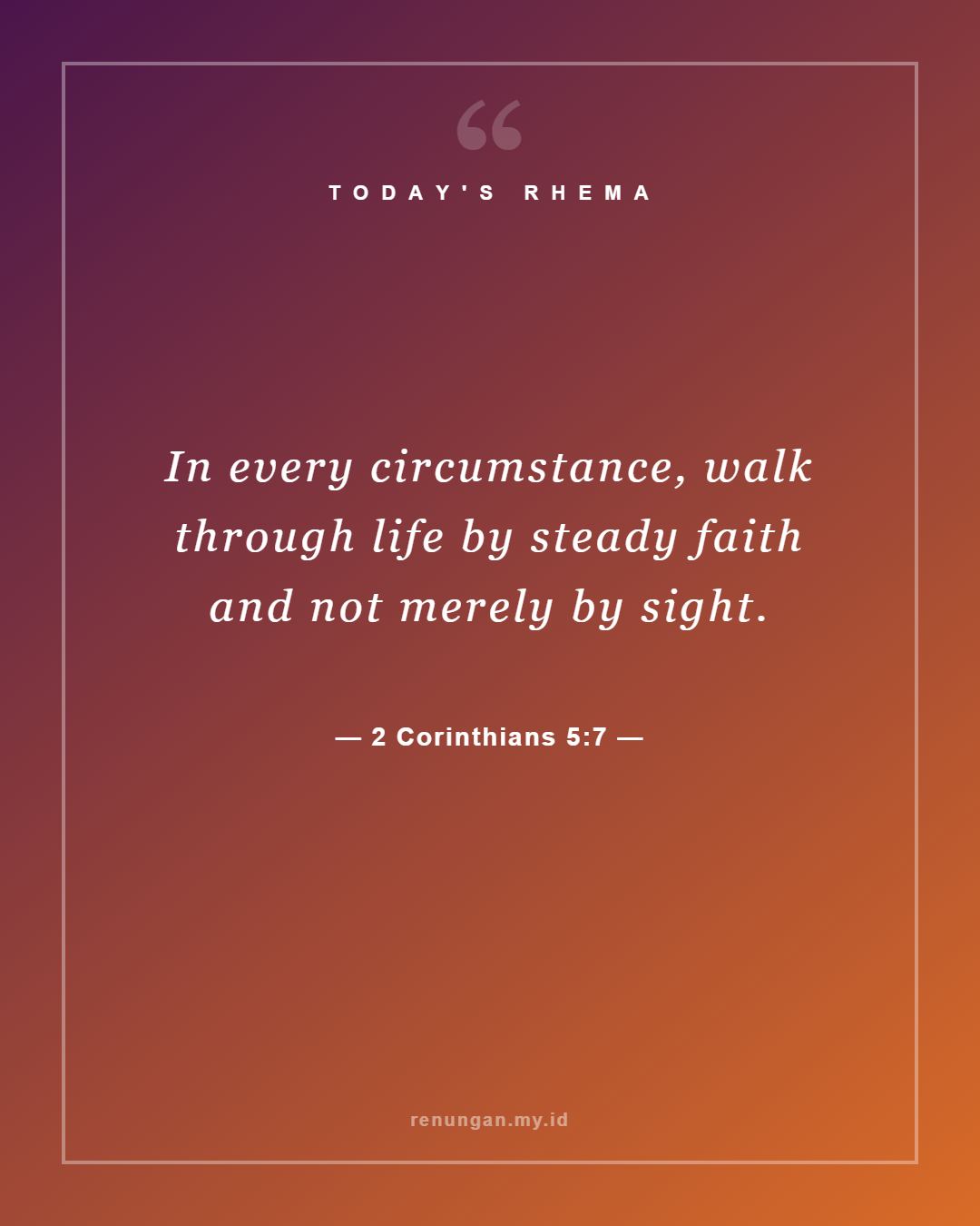 2 Corinthians 5:7